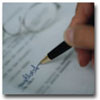 signing paper
